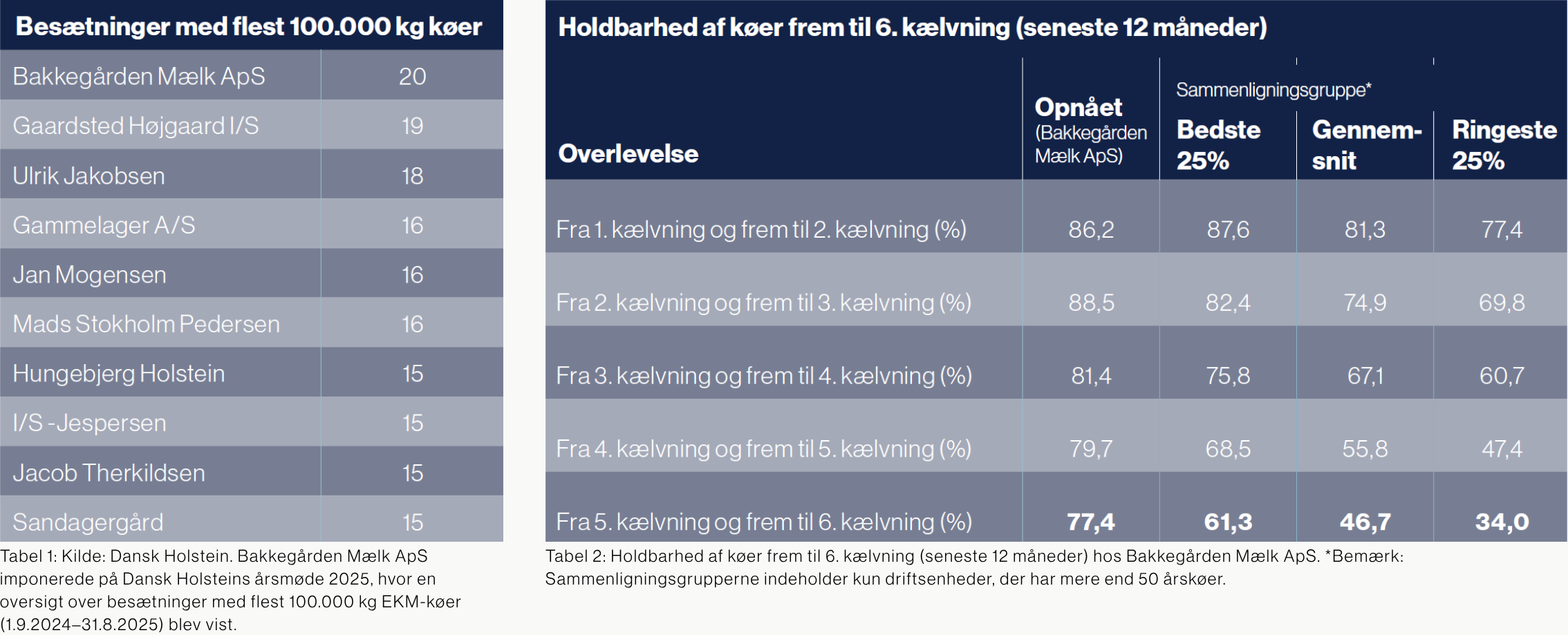 Tabeller Over Resultater Fra Bakkegården