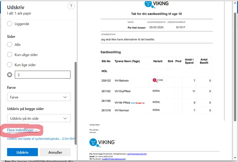 Vælg Flere Indstillinger