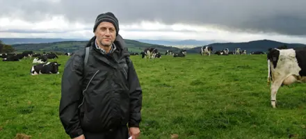 Jens Christian Holgaard Med Køer I Baggrunden